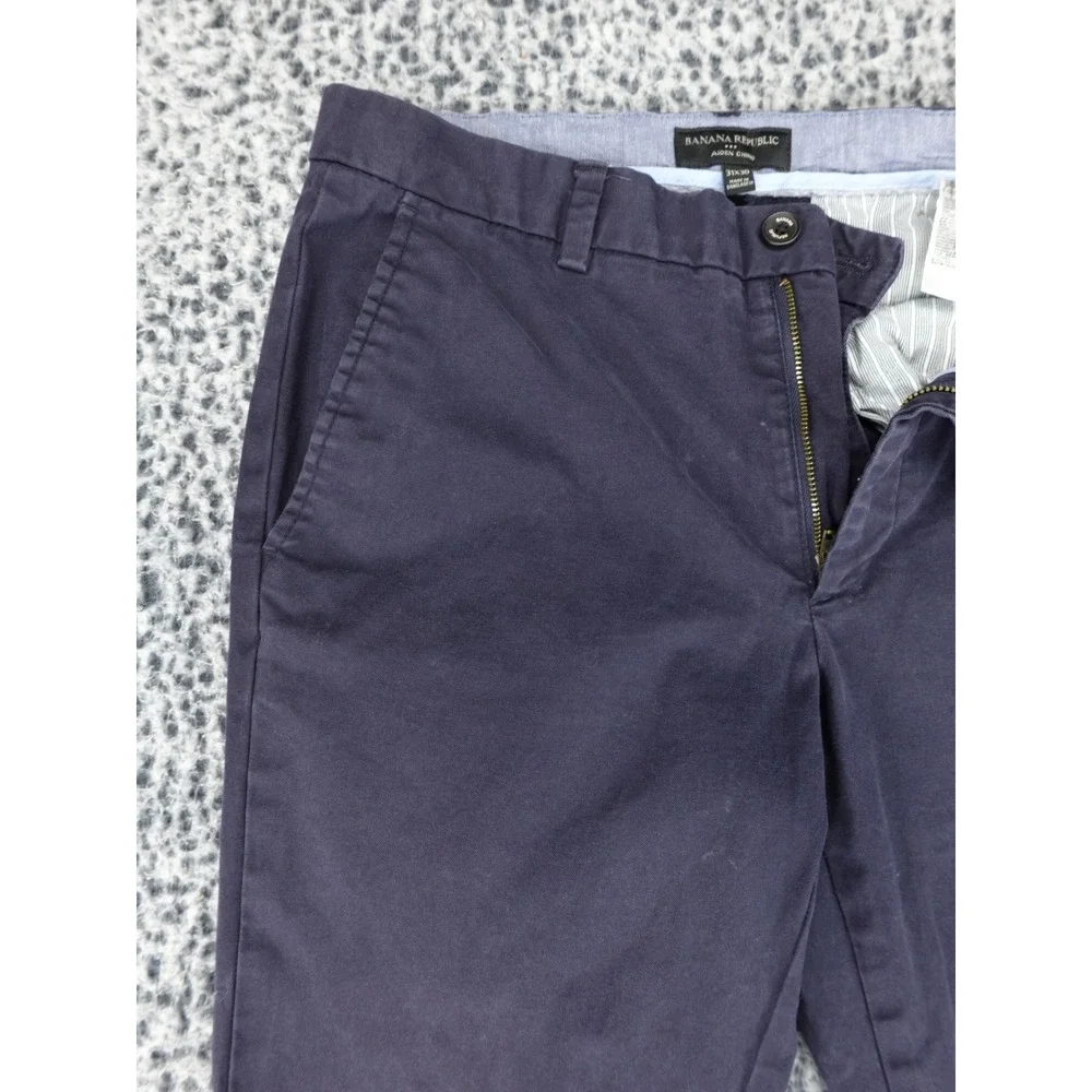 Banana Republic Aiden Chino Mens 31x30 Navy Blue‎ Slim Fit Stretch Twill Pants